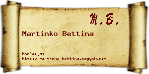 Martinko Bettina névjegykártya