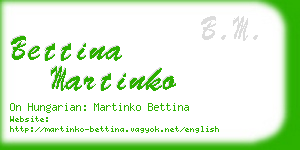 bettina martinko business card